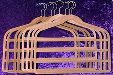 JOY MANGANO Huggable Hangers Space Saving Pants Four Bar Brown Lot of 8