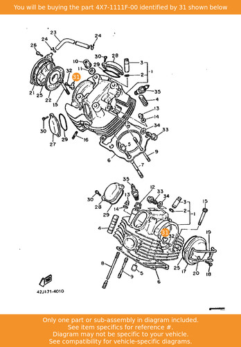 Yamaha plate 4x7 1111f oem - yamaha,