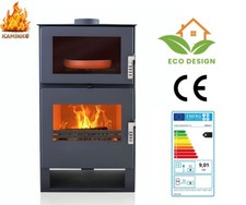 VERSO F 9 kW Wood Burning Cooker Stove with Oven | Solid Fuel Fireplace | Eco