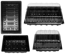 Full Half Seed Starter Tray Lid Holes Propagation Propagator Plant Growing Trays
