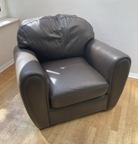 Next brown leather armchair - leather,