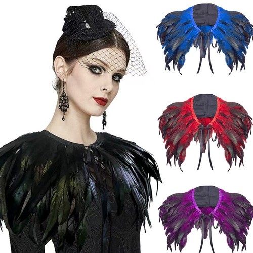 Retro gothic feather shawl - retro,