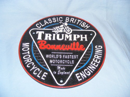 Triumph sign cast iron - triumph,