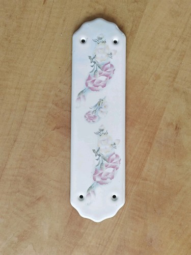 Vintage floral ceramic door - ceramic,