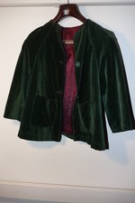 Handmade Green velvet Jacket, 1960s 1970s
