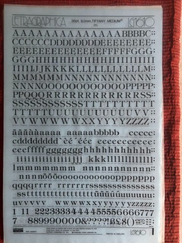 Letraset instant lettering - 5,