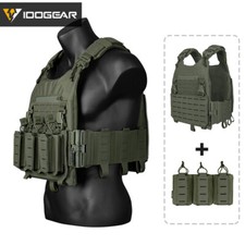 IDOGEAR Gilet Tattico Portapiatte Airsoft Trasportatore Taglio Laser MOLLE Camo