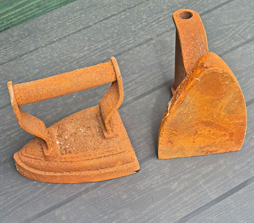 Pair vintage cast iron - pair,