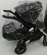PVC RAINCOVER X 2 FITS HAUCK ATLANTIC TWIN DOUBLE BUGGY (ZIP ACCESS)