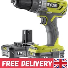 Ryobi 18V ONE+ Cordless Drill Starter Kit - 2 Batteries & Charger Included