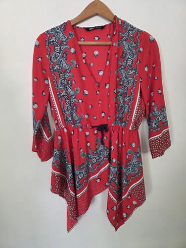 Zara red blue white - red,