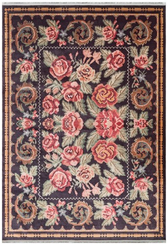 Rose floral flower area rug - floral,