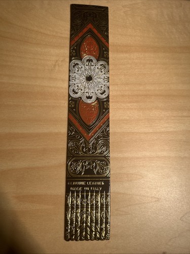 Leather bookmark made in - ,