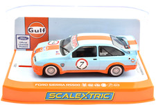 Scalextric "Gulf" Ford Sierra RS500 DPR W/ Lights 1/32 Scale Slot Car C4231