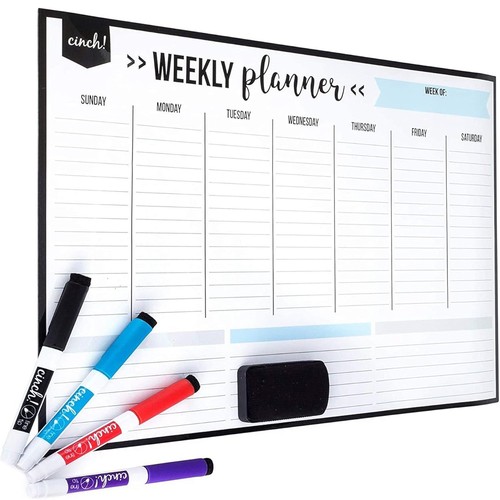 Magnetic fridge weekly planner - fridge,