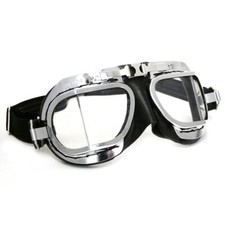 Halcyon Mark 8 Deluxe Aviator Style Classic Goggles - Black Premium Leather