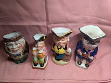 Joblot of 4 Vintage Ceramic Toby / Character Jugs