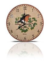 12" Wall Clock Robin Design