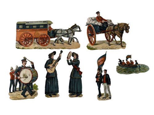 Victorian die cut scraps - victorian,