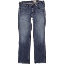 Wrangler Ace Men Blue Straight Regular Stretch Jeans W34 L33 (106831)