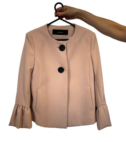 Zara collarless blazer - zara,