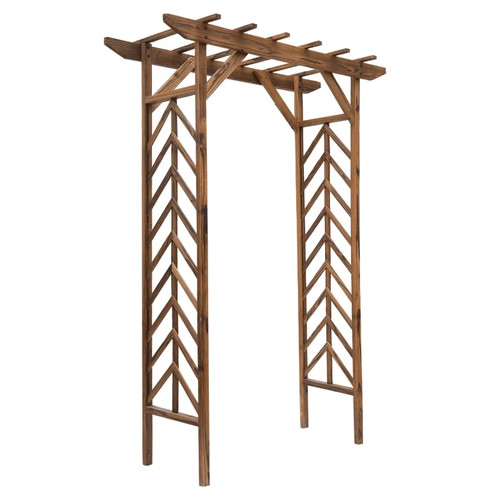Wooden garden arbor arch - arbor,