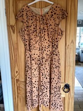 Lindy Bop Black Spot Lined Smart Wedding Special Occasion Dress Plus Size 24