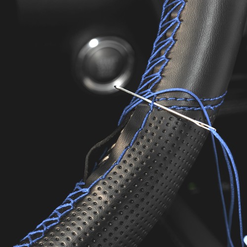 Blue 38cm car - blue, wheel