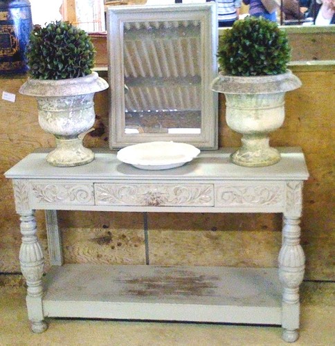 French antique painted console - french,