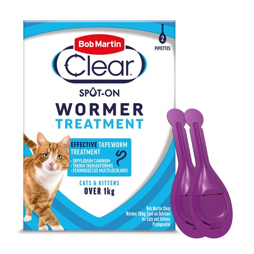 Clear spot wormer - spot, cats