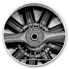 2 x Vinyl Stickers 15cm (bw) -