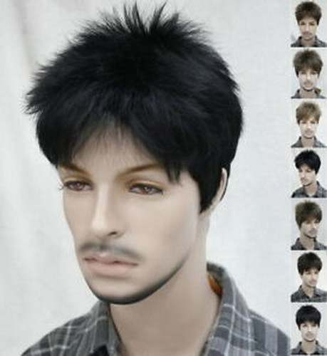 Man wig short - man, male