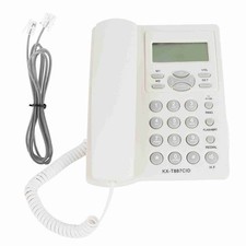 LCD Display Semi Hands Free Corded Phone With Speakerphone 3‑group Alarms Corded