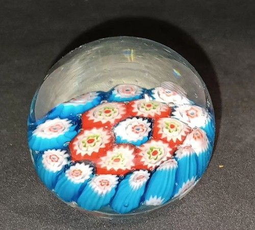 Millefiori glass paperweight - millefiori,