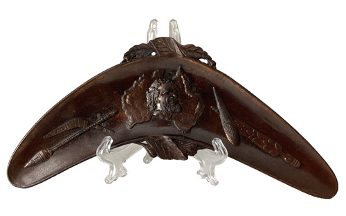 Copper boomerang dish decor - boomerang,