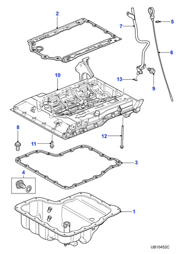 Jaguar engine oil sump - jaguar, pan