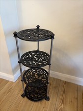 Vintage 4 Tier Black Cast Iron