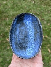 Older Peter's Pottery - Mound Bayou, Mississippi Cobalt Blue soap dish
