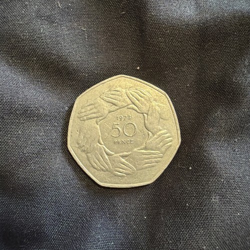 1973 50p fifty pence old - 1973,