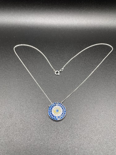Sterling silver evil eye - silver,
