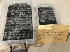 30 POINT GILL SANS  COMPLETE A-Z UPPER & LOWERCASE LETTERPRESS PRINT TYPE