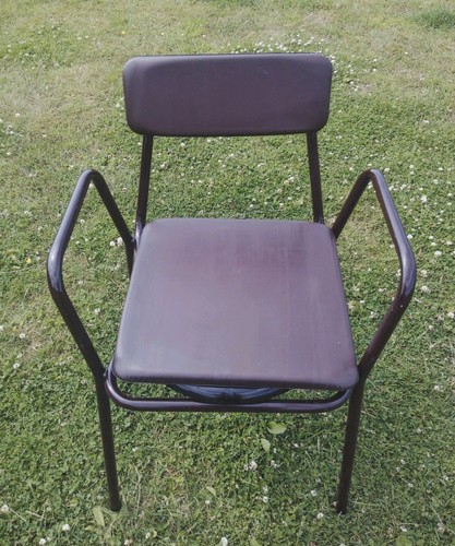 Metal framed commode chair - framed,