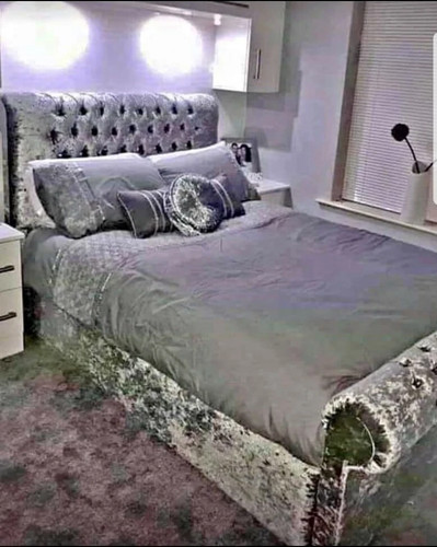 Stylish sleigh upholstered bed - stylish,