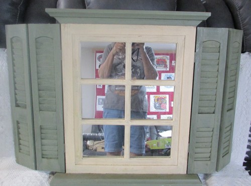 Mirror with shutters cottage - with, shutters,
