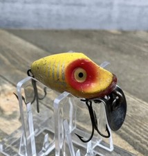 Vintage Heddon Midget Digit Red Yellow Bait Bass Panfish