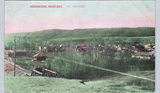 BIRDS EYE VIEW armington mt original antique postcard montana
