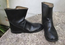 Original Vintage Child's Black Rubber Waterproof Short Boots. Made in Canada