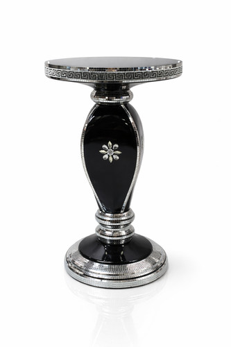 Black venetian mirrored - black, table