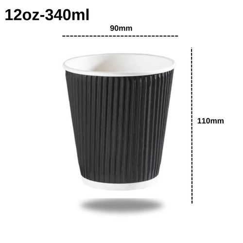 Black disposable coffee cups - coffee,
