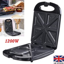 Sandwich Toaster 4 Slice – Deep Fill Toastie Maker with Non-Stick Plates – 1200W